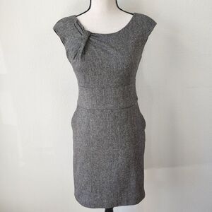 Banana Republic Womens Stretch size 2‎ Black Gray Wool Dress with Pockets